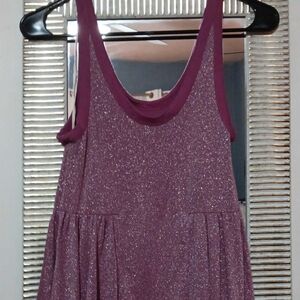 💜 3/$15💜Free People Beach sleeveless dress in berry silver. Size Extra Small.